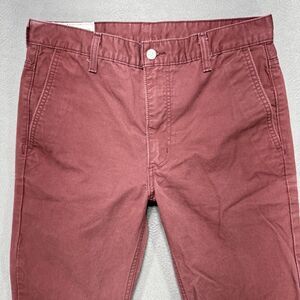 Levis Pants‎ Mens Size 32x32 Brick Red Cotton Chino Tapered Preppy School Denim
